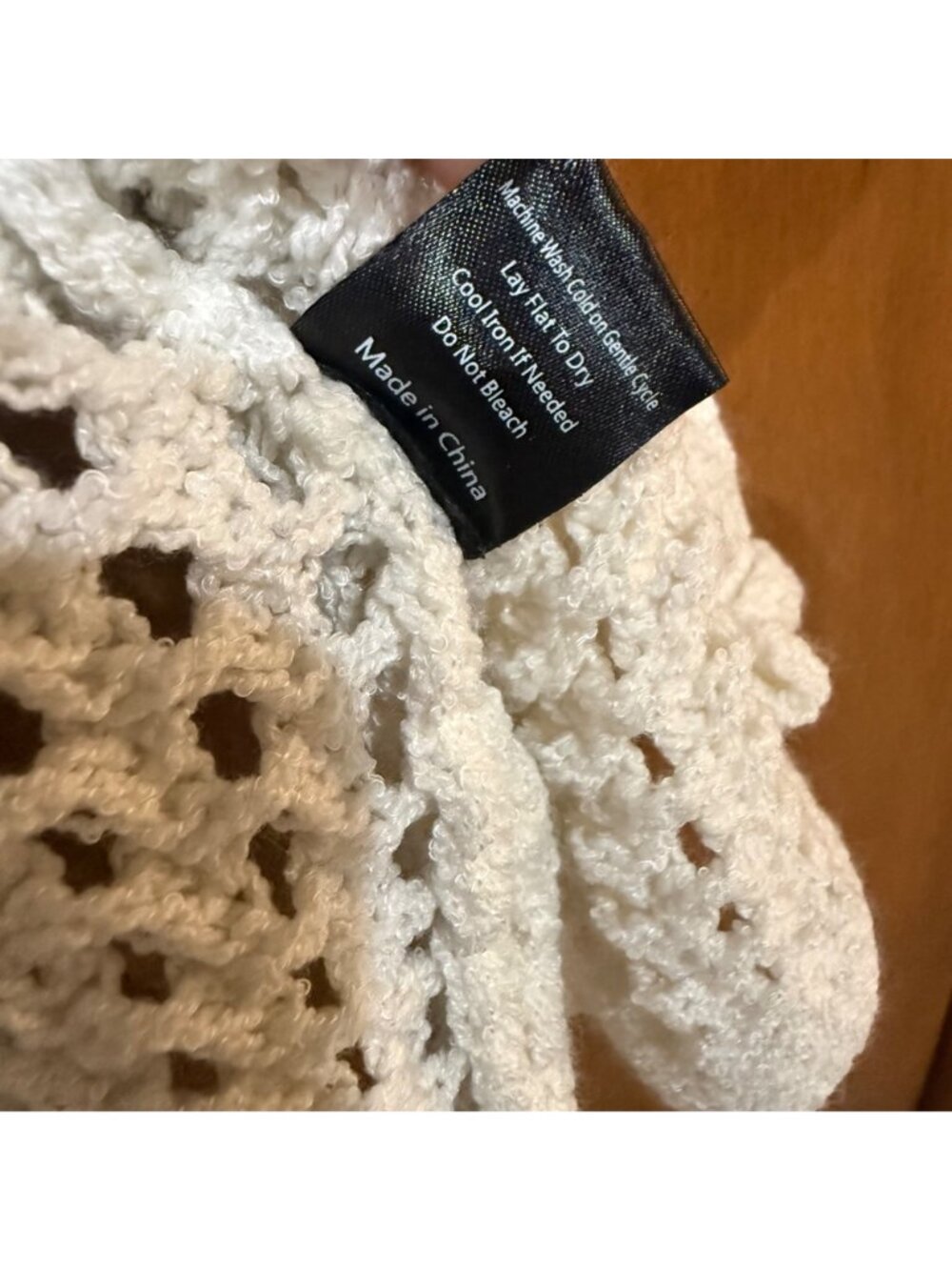 size‎ S Pol ivory crochet cardigan duster multicolor Summer sweater beach? - Picture 4 of 7